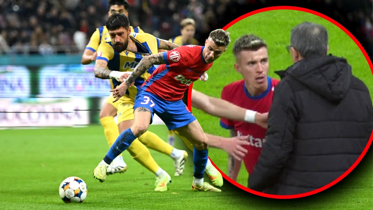 Ce nu a fost filmat la TV la meciul FCSB Petrolul: contrele intense dintre Tavi Popescu și Eugen Neagoe, reproșurile antrenorului și reacția vedetei lui Gigi Becali – video