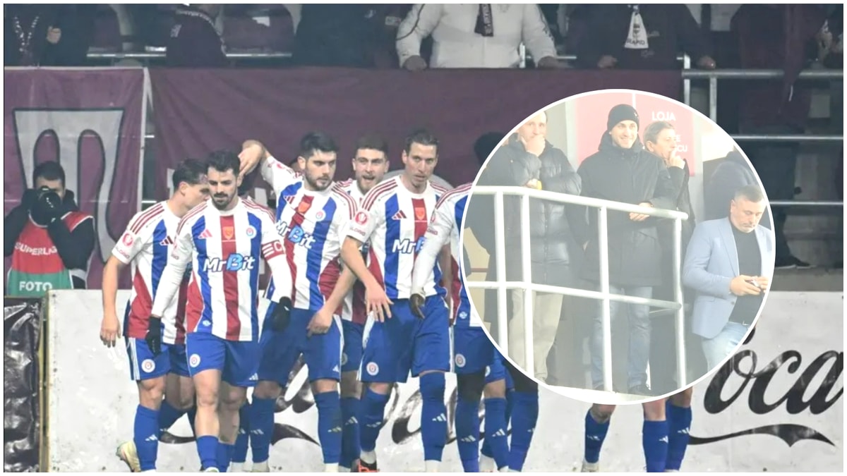 Fiul afaceristului implicat în falimentul Rapidului, surprins în lojă la Giulești. Foto