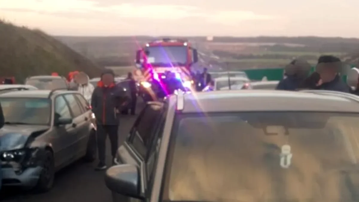 Accident rutier grav în județul Olt cu mai multe autoturisme implicate și activarea Planului Roșu