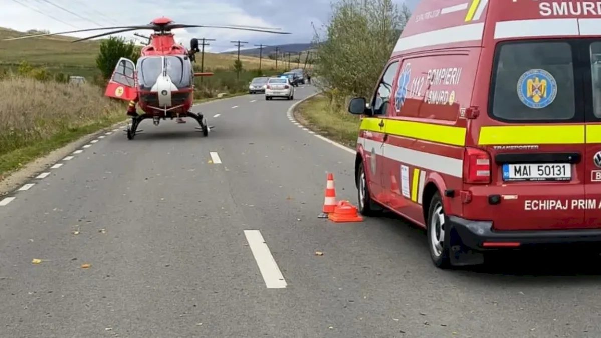 Accident rutier grav pe DJ 106, în Sibiu: patru persoane rănite, trei încarcerate