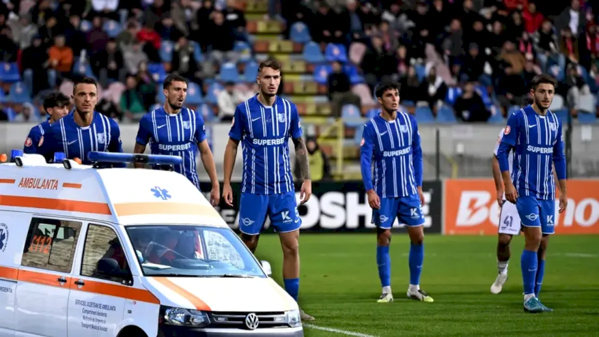Accidentare la Farul Petrolul, fotbalist dus la spital și va rata sezonul