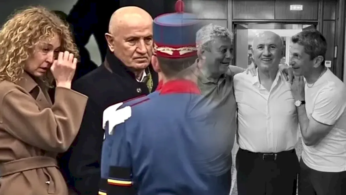 George Copos, în lacrimi în fața catafalcului celui mai bun prieten, Mircea Lucescu. Imagini emoționante de la Arena Națională. Foto