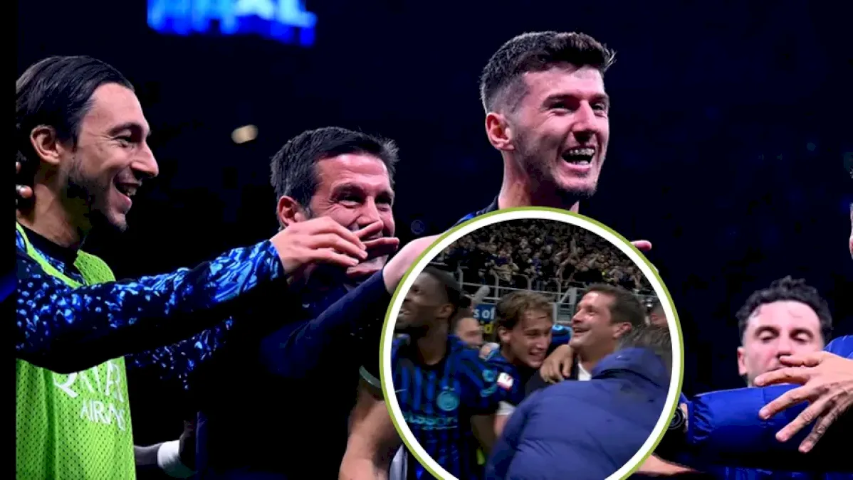 Imagini rare cu Cristi Chivu după calificarea în finala Cupei Italiei! Antrenorul lui Inter s-a descătușat