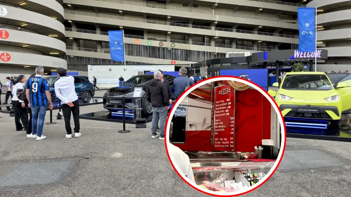 Sărbătoare în cinstea lui Cristi Chivu! Fanii, coadă pentru a se fotografia cu mașinile BYD expuse la stadion. Video