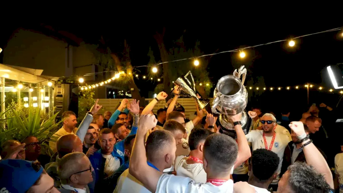 Liber la petrecere! Oltenii au sarbatorit titlul cu mici, bere si manele la o locaţie selectă din afara Craiovei. Video exclusiv