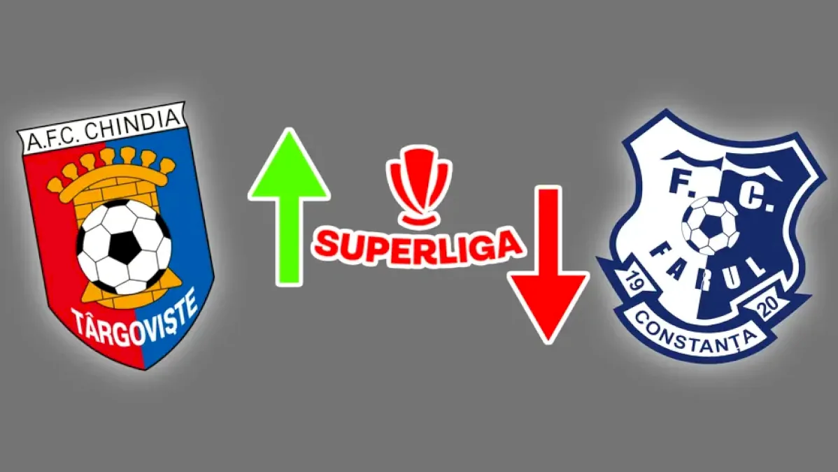 LIVE /  Chindia  Farul se joacă acum, în barajul pentru menținere  promovare în SuperLiga. Toate detaliile în format LIVE TEXT și statistici OPTA