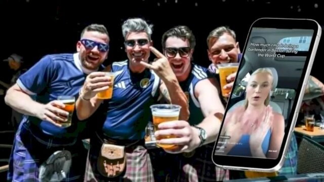 Fanii Scoției au consumat multă bere în Boston, câți bani a câștigat o barmaniță
