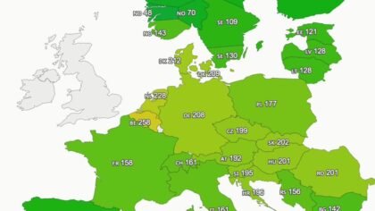 Prețuri mari la energie electrică în Europa și România, aproape 3.500 lei/MWh mâine seară