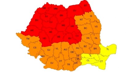Caniculă în toată țara, 16 județe sub avertizare Cod Portocaliu