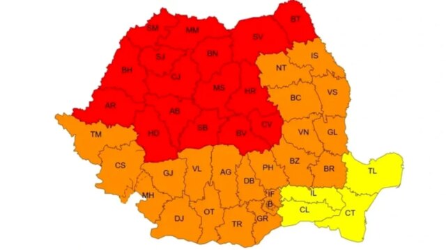 Caniculă în toată țara, 16 județe sub avertizare Cod Portocaliu