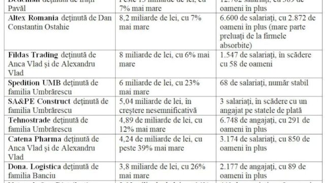 Frații Pavăl și Dan Ostahie conduc cele mai importante firme private românești