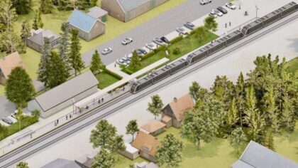 Amenajări lângă Aeroportul Brașov realizate de firma FOTO Tren Metropolitan