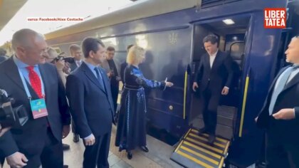 Nicușor Dan a sosit cu trenul la Kiev pentru Summitul Ucraina Europa de Sud-Est
