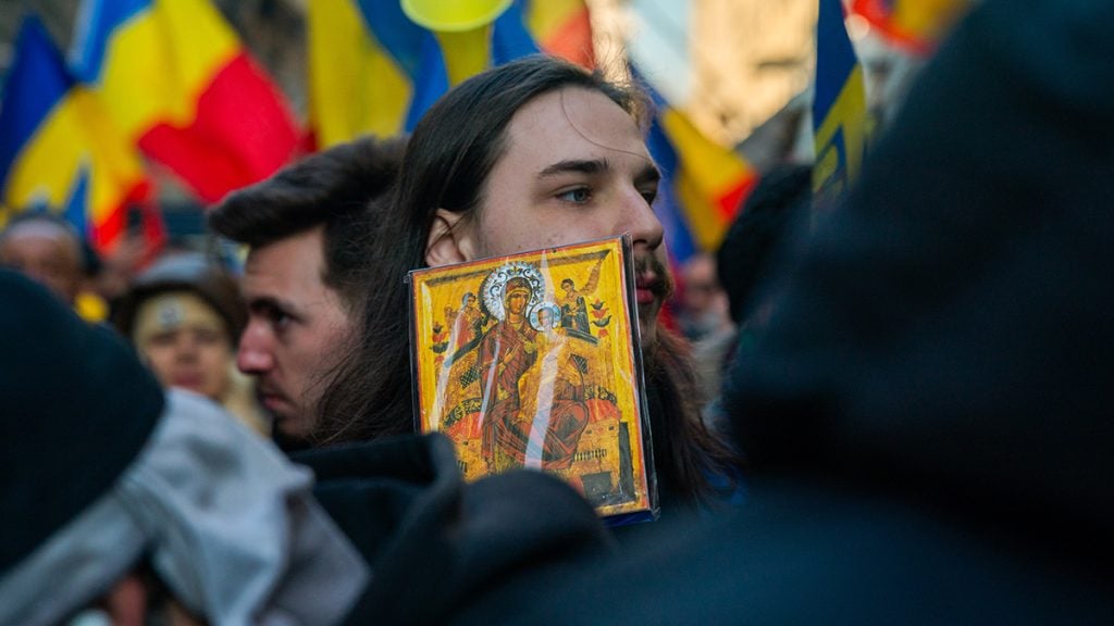 Protest al simpatizanților AUR în București